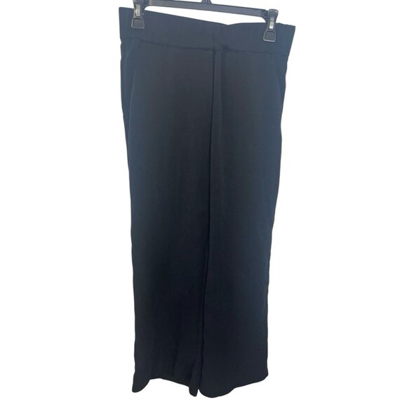 H&M Women's Size Medium Black Wide Cut Lyocell Blend Pull On Elastic Waist Pant - Picture 2 of 11
